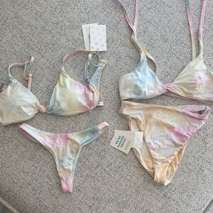 Dippin Daisys Tie-Dye Bikini Set (2) Bundle